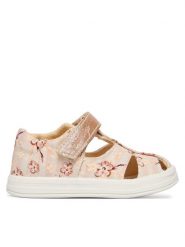 Primigi Sandały 1355422 M Beżowy. Brązowe sandały dziewczęce Primigi, z materiału, bez obcasa, bez zapięcia. Za 189.99 zł.