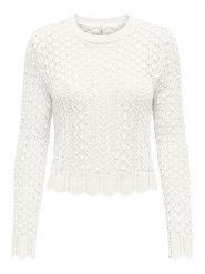 ONLY Sweter w kolorze białym rozmiar: XL. Białe swetry klasyczne damskie Only, xl, bez kołnierzyka. Za 74.63 zł.