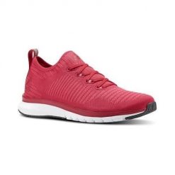 Buty do biegania damskie Reebok Print Smooth Ultraknit. Czerwone obuwie sportowe damskie Reebok, z gumy, bez zapięcia, do biegania, reebok print. Za 519.99 zł.