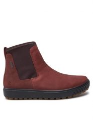 ECCO Botki Soft 7 Tred W 45046302474 Brązowy. Brązowe botki damskie ECCO, z nubiku, bez obcasa, na płaskiej podeszwie, bez zapięcia. Za 589.99 zł.
