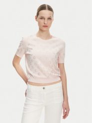 Guess Sweter W5GR05 Z3D60 Różowy Regular Fit. Czerwone swetry klasyczne damskie Guess, s, z wiskozy, bez kołnierzyka. Za 249.99 zł.