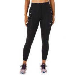 Leginsy fitness damskie ASICS Race High Waist Tight. Czarne legginsy sportowe damskie Asics, s, bez wzorów, z materiału, z podwyższonym stanem, do biegania. Za 297.05 zł.