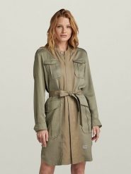G-Star Sukienka w kolorze khaki rozmiar: XS. Brązowe sukienki damskie G-Star, bez wzorów, z lyocellu, retro, bez ramiączek. Za 224.52 zł.
