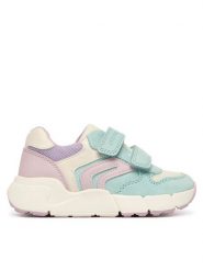 Geox Sneakersy B Flexyper Mini Girl B656NA 01422 C3BE8 S Turkusowy. Niebieskie buty sportowe dziewczęce Geox, ze skóry, bez zapięcia. Za 269.99 zł.