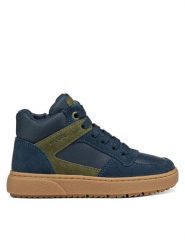 Geox Sneakersy J Theleven Boy J46LDC 05422 CF4A3 S Granatowy. Niebieskie buty sportowe chłopięce Geox, ze skóry, bez zapięcia. Za 319.99 zł.