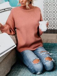 Milan Kiss Sweter w kolorze jasnoróżowym rozmiar: XL. Różowe swetry klasyczne damskie Milan Kiss, xl, bez kołnierzyka. Za 165.99 zł.