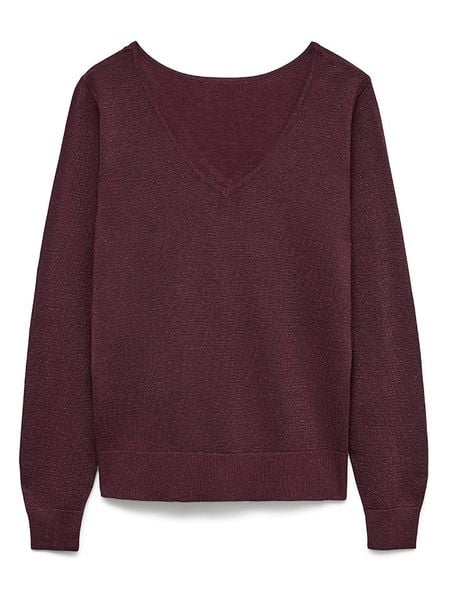 Vero Moda Sweter w kolorze ciemnofioletowym rozmiar: L. Różowe swetry klasyczne damskie Vero Moda, l, z wiskozy, bez kołnierzyka. Za 100.28 zł.