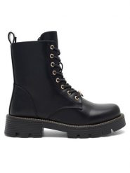 Nelli Blu Trapery CS6139-01 Czarny. Czarne kozaki dziewczęce Nelli Blu, bez wzorów, z syntetyku, bez obcasa, bez zapięcia. Za 149.99 zł.