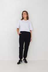 SPODNIE CELINE CZARNE S - Flawless. Czarne spodnie dresowe damskie Flawless, bez wzorów, z bawełny. Za 299.00 zł.