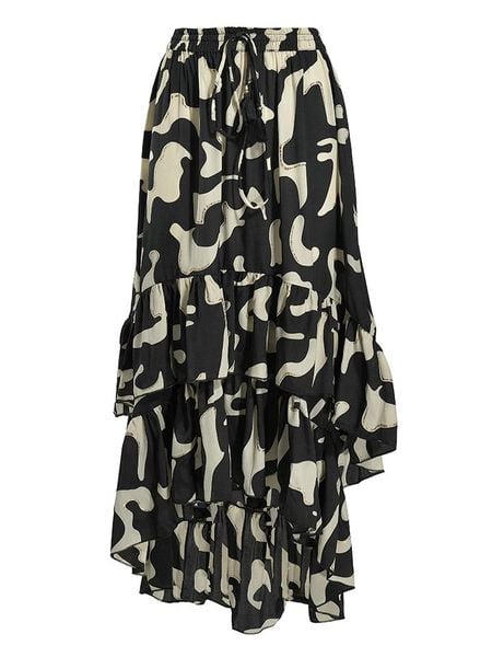 BLE Spódnica w kolorze czarno-kremowym rozmiar: S/M. Brązowe spódnice damskie BLE, m, bez wzorów, midi. Za 96.37 zł.