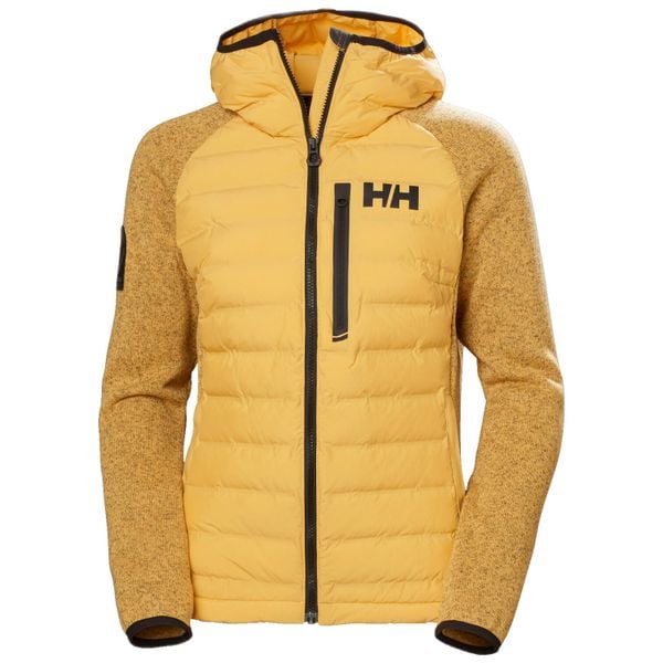 Kurtka izolacyjna dla kobiet Helly Hansen Arctic Ocean Hybrid. Żółte kurtki damskie Helly Hansen, bez wzorów, z puchu, bez kaptura. W wyprzedaży za 577.50 zł.