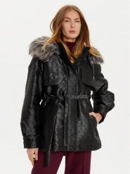 Guess Parka Elly W4BL35 WFIR2 Czarny Regular Fit. Czarne parki damskie Guess, l, z syntetyku, bez kaptura. Za 559.99 zł.