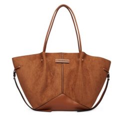Torebka KARL LAGERFELD. Brązowe shopper bag KARL LAGERFELD, bez wzorów, bez dodatków. Za 849.99 zł.