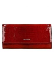 Wojas Skórzany portfel w kolorze czerwonym - 19 x 10 x 3 cm rozmiar: onesize. Czerwone portfele damskie Wojas, bez wzorów, z materiału. Za 170.87 zł.