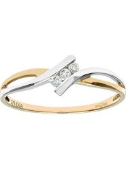 Revoni Złoty pierścionek z diamentami rozmiar: 56. Szare pierścionki damskie Revoni, z diamentem, złote. Za 1,935.99 zł.