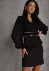 Czarna Ołówkowa Spódnica VICES w Stylu Basic Fretima. Czarne spódnice damskie Renee, na co dzień, l, bez wzorów, z dzianiny, eleganckie, mini. Za 99.99 zł.