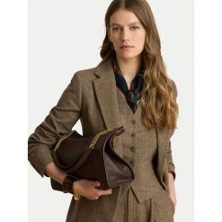 Torebka LAUREN RALPH LAUREN. Brązowe torebki klasyczne damskie Lauren Ralph Lauren, bez dodatków. Za 2,199.00 zł.