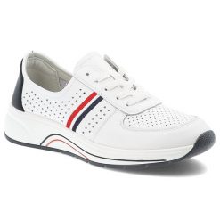 Białe Sneakersy S.Barski Modne Obuwie Damskie. Białe obuwie sportowe damskie S.BARSKI, na wiosnę, z jeansu, bez zapięcia, trekkingowe. Za 209.00 zł.