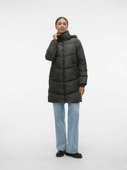 Vero Moda Płaszcz przejściowy w kolorze ciemnozielonym rozmiar: M. Zielone płaszcze damskie Vero Moda, m, bez wzorów, bez kaptura. Za 221.95 zł.