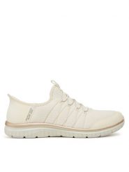 Skechers Sneakersy Virtue-Glow 104426/NTGD Beżowy. Brązowe obuwie sportowe damskie Skechers, z materiału, bez zapięcia. Za 299.99 zł.