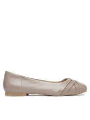 Caprice Baleriny 9-22102-46 Beżowy. Brązowe balerinki damskie Caprice, bez wzorów, ze skóry. Za 300.99 zł.
