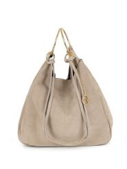 Mia Tomazzi Skórzana torebka "Tarabella" w kolorze beżowym - 34 x 30 x 11 cm rozmiar: onesize. Brązowe torebki klasyczne damskie Mia Tomazzi, z materiału, przez ramię, bez dodatków. Za 297.26 zł.