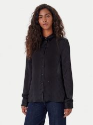Guess Koszula W5YH1A WHCR2 Czarny Regular Fit. Czarne koszule damskie Guess, s, z aplikacjami, z syntetyku, bez kołnierzyka, bez ramiączek. Za 279.99 zł.