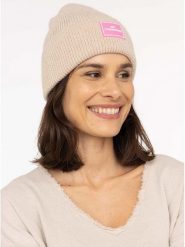 Zwillingsherz Czapka "Zwillingsherz" w kolorze beżowym rozmiar: onesize. Brązowe czapki damskie Zwillingsherz, bez wzorów, z materiału. Za 149.31 zł.