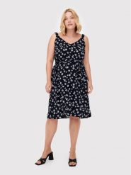 ONLY Carmakoma Sukienka letnia Lolliane 15261815 Czarny Regular Fit. Czarne sukienki damskie Only Carmakoma, bez wzorów, z wiskozy, bez ramiączek. Za 229.99 zł.