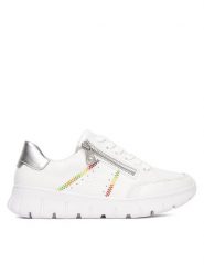 Rieker Sneakersy N1313-80 Biały. Białe obuwie sportowe damskie Rieker, ze skóry, bez zapięcia. Za 239.99 zł.