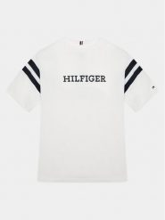 Tommy Hilfiger T-Shirt Varsity KB0KB08678 D Biały Regular Fit. Białe t-shirty i koszulki chłopięce Tommy Hilfiger, bez wzorów, z bawełny, bez kołnierzyka, bez ramiączek. Za 169.99 zł.