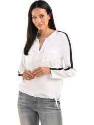 Heine Bluzka w kolorze białym rozmiar: 50. Białe bluzki damskie Heine, bez wzorów, bez kołnierzyka, bez ramiączek. Za 73.76 zł.