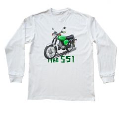 Simson — bluzka z długim rękawem (Rozmiar: 12 - 14 lat; Kolor koszulki: biały; Rodzaj nadruku: Simson). Białe bluzki damskie nikiniki, s, bez wzorów, z bawełny, bez kołnierzyka, bez ramiączek. Za 79.00 zł.