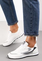 Białe Buty Sportowe Regines. Białe obuwie sportowe casual damskie Renee, z dresówki. Za 59.99 zł.
