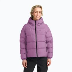 Płaszcz puchowy damski Jack Wolfskin Frozen Palace. Czerwone płaszcze damskie Jack Wolfskin, s, bez wzorów, z materiału, bez kaptura. Za 1,099.00 zł.