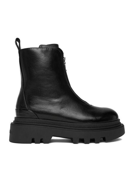 Juicy Couture Botki CEO-HY63020S-1 Czarny. Czarne botki damskie Juicy Couture, bez obcasa, na płaskiej podeszwie, bez zapięcia. Za 329.99 zł.
