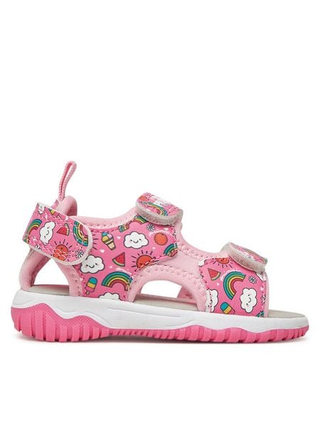 Primigi Sandały 7952500 Różowy. Czerwone sandały dziewczęce Primigi, z materiału, bez obcasa, bez zapięcia. Za 149.99 zł.