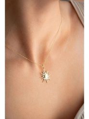 Heliophilia Pozłacany naszyjnik z zawieszką - dł. 42 cm rozmiar: onesize. Żółte naszyjniki damskie Heliophilia, pozłacane. Za 109.52 zł.