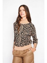 William de Faye Golf w kolorze karmelowo-czarnym rozmiar: 36. Brązowe golfy damskie William de Faye, bez wzorów, bez ramiączek. Za 161.34 zł.