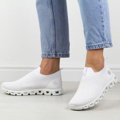 Białe sportowe buty damskie Vinceza 17296. Białe obuwie sportowe casual damskie VINCEZA, z tkaniny, na fitness i siłownię. Za 89.00 zł.