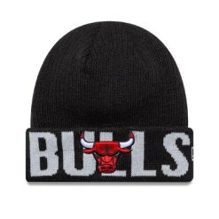 Czapka zimowa New Era NBA Chicago Bulls Wordmark Black Beanie 60691260. Czarne czapki damskie New Era, na zimę, bez wzorów. Za 125.35 zł.