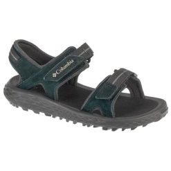 Sandały Columbia Konos Hiker 2-Strap Sandal 2121311010 zielone. Zielone sandały damskie bez wzorów, z gumy, bez obcasa, bez zapięcia. Za 366.10 zł.