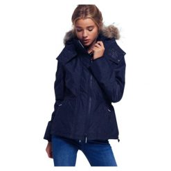 Kurtka zimowa damska Superdary Hooded Fur Winter Windattacker. Niebieskie kurtki damskie Superdry, na zimę, l, bez wzorów, z nylonu, bez kaptura. Za 312.00 zł.