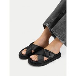Klapki G-Star. Czarne klapki damskie G-Star, bez wzorów, bez obcasa, bez zapięcia. Za 133.99 zł.