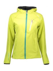 Peak Mountain Kurtka softshellowa w kolorze jaskrawożółtym rozmiar: XL. Żółte kurtki sportowe damskie Peak Mountain, m, bez wzorów, bez kaptura. Za 173.99 zł.