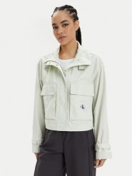 Calvin Klein Jeans Kurtka przejściowa Utility J20J223030 Écru Regular Fit. Kurtki damskie Calvin Klein Jeans, l, bez wzorów, z bawełny, bez kaptura. Za 449.99 zł.