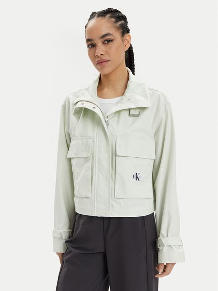 Calvin Klein Jeans Kurtka przejściowa Utility J20J223030 Écru Regular Fit. Kurtki damskie Calvin Klein Jeans, l, bez wzorów, z bawełny, bez kaptura. Za 429.99 zł.