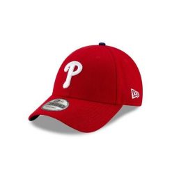 Czapka z daszkiem New Era MLB Philadelphia Pillies. Czerwone czapki z daszkiem damskie New Era, bez wzorów, z materiału. Za 165.25 zł.