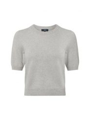 IPURI koszula z dzianiny kaszmirowej Kobiety Kaszmir szary, XXL. Szare koszule damskie IPURI, xxl, bez wzorów, z dzianiny, bez kołnierzyka, bez ramiączek. Za 429.95 zł.