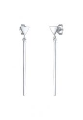 Elli Damska zawieszka do uszu Triangle Rod Geo ze srebra próby 925 Sterling Silver Kolczyki 1 ct Damski. Szare kolczyki damskie Elli, srebrne. Za 168.99 zł.